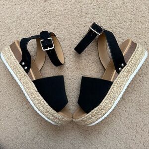 Black Platform Sandals